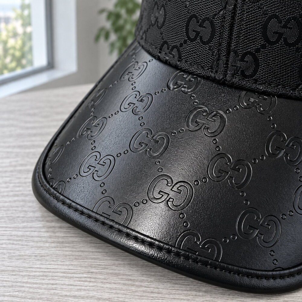 Gucci Black GG Cap with Embossed Brim - Picture 6 of 6